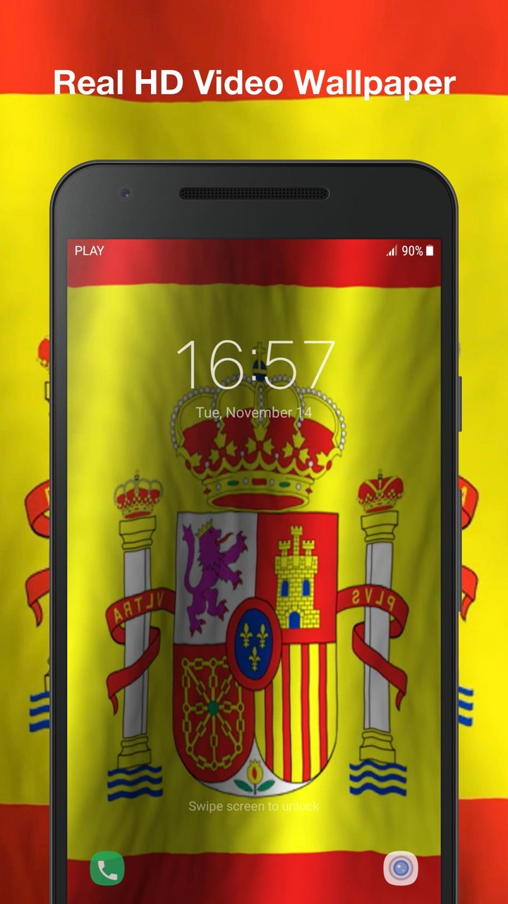 3d Spain Flag Live Wallpaper screenshot image 6_Popularmodapk.com