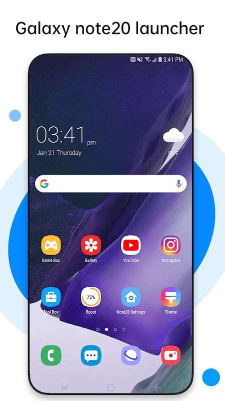 Perfect Galaxy Note20 Launcher screenshot image 2_Popularmodapk.com