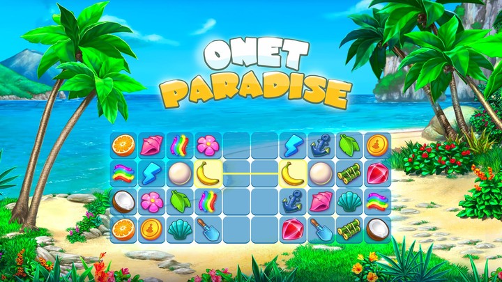 Onet Paradise: connect 2 tiles screenshot image 1_Popularmodapk.com