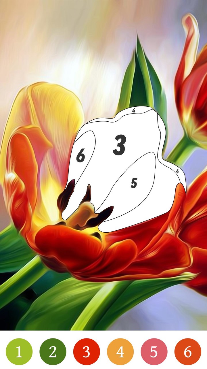 Flower Color by Number Game screenshot image 5_Popularmodapk.com