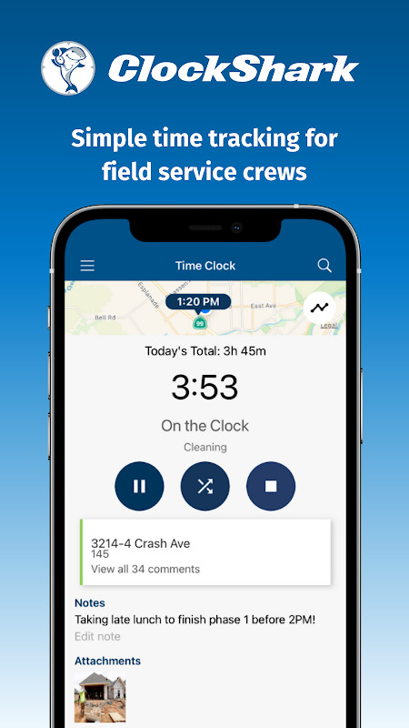 ClockShark - Mobile Time Clock screenshot image 23_Popularmodapk.com