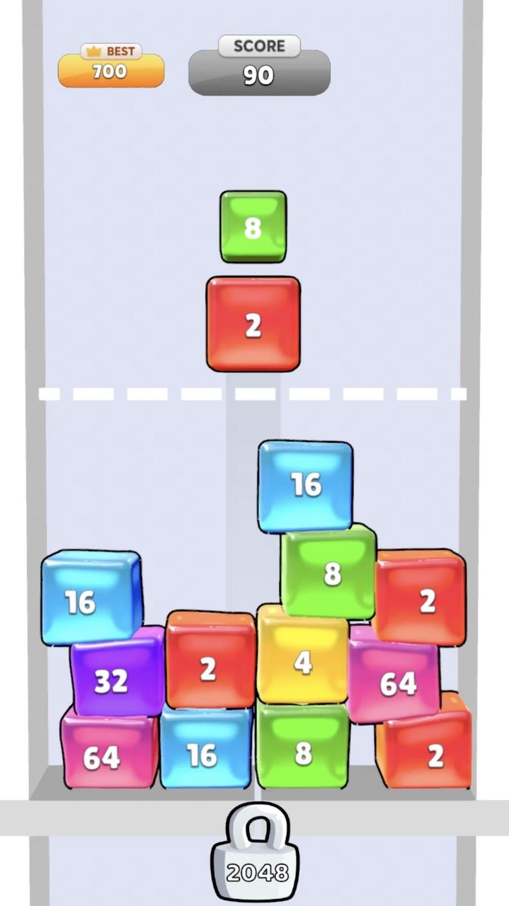 Jelly Cubes 2048: Puzzle Game screenshot image 5_Popularmodapk.com