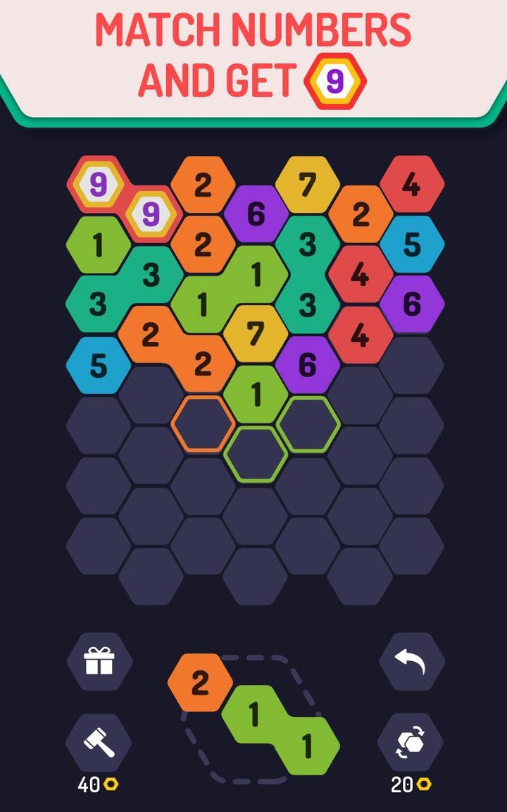 UP 9 Hexa Puzzle! Merge em all screenshot image 1_Popularmodapk.com