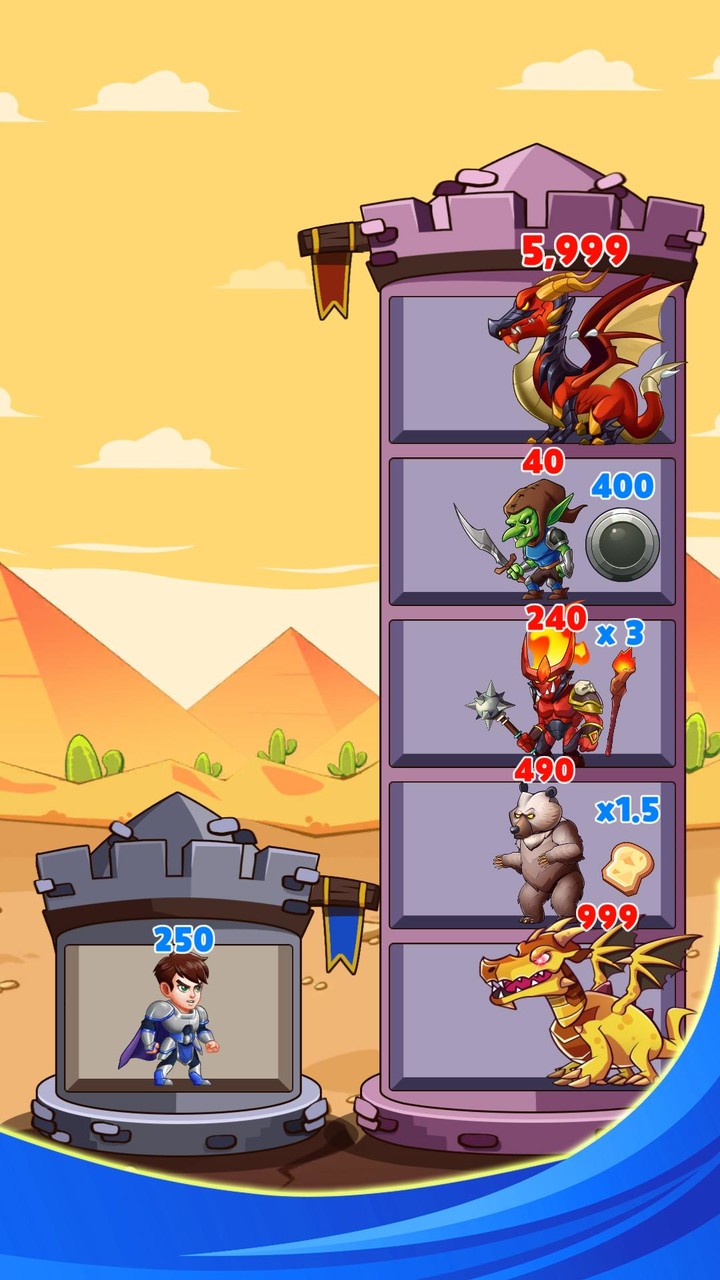 Hero Tower Wars Puzzle screenshot image 5_Popularmodapk.com