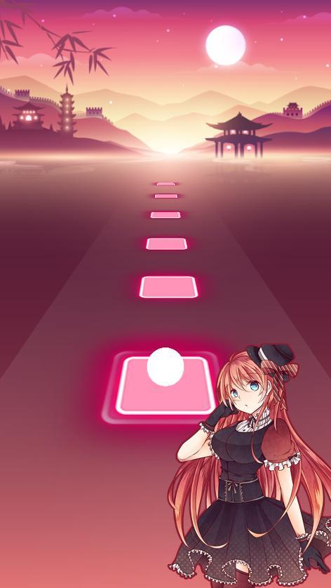 Anime Tiles Hop - Piano Music screenshot image 3_Popularmodapk.com