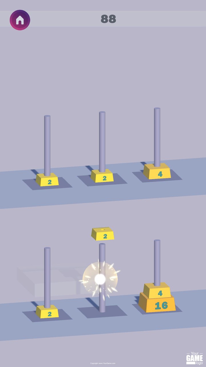 Hanoi 2048 screenshot image 2_Popularmodapk.com