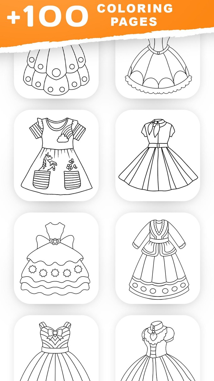 Glitter Dress Coloring Book screenshot image 3_Popularmodapk.com
