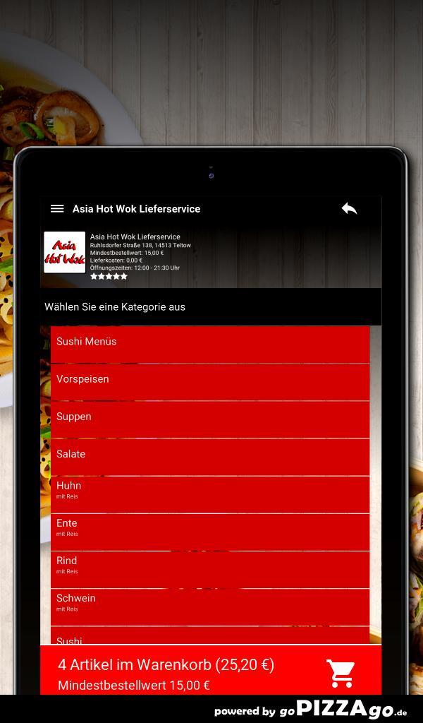Asia Hot Wok Lieferservice Tel screenshot image 8_Popularmodapk.com
