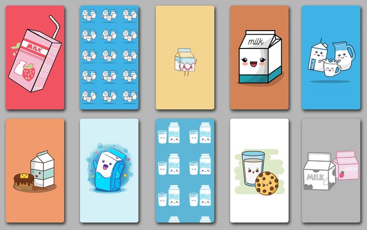 Cute Milk Kawaii Wallpaper screenshot image 16_Popularmodapk.com