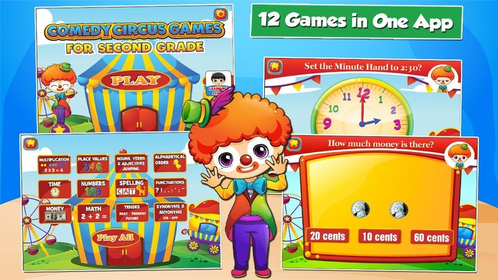 Second Grade Games: Circus Fun screenshot image 1_Popularmodapk.com