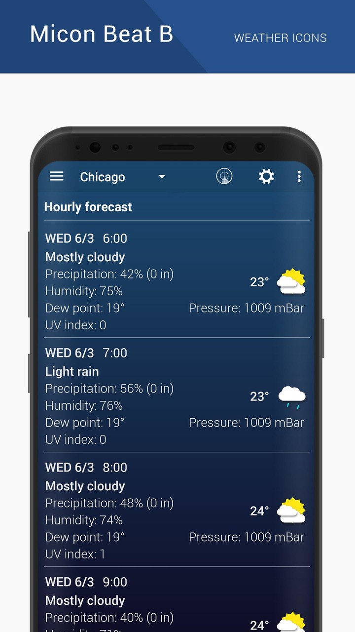Micon Beat B weather icons screenshot image 9_Popularmodapk.com