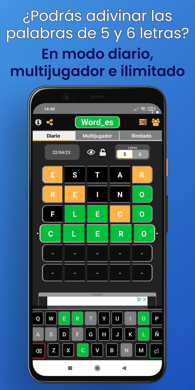 Word_es - Spanish word guesser screenshot image 1_Popularmodapk.com