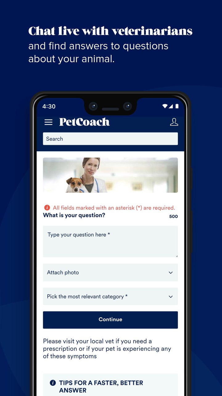 PetCoach Ask a vet online 24/7 screenshot image 1_Popularmodapk.com