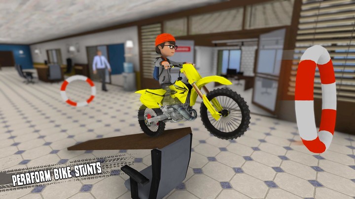 Bike Stunt Office racing screenshot image 3_Popularmodapk.com