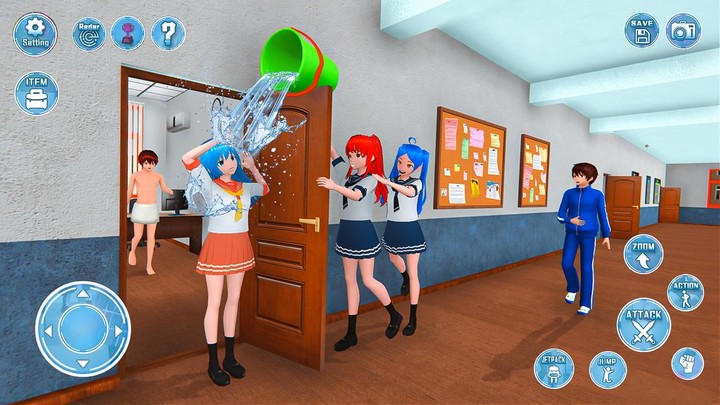 Anime High School Girl 3D Sim screenshot image 4_Popularmodapk.com