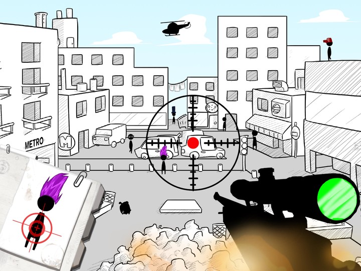 Stickman sniper : Tap to shoot screenshot image 9_Popularmodapk.com