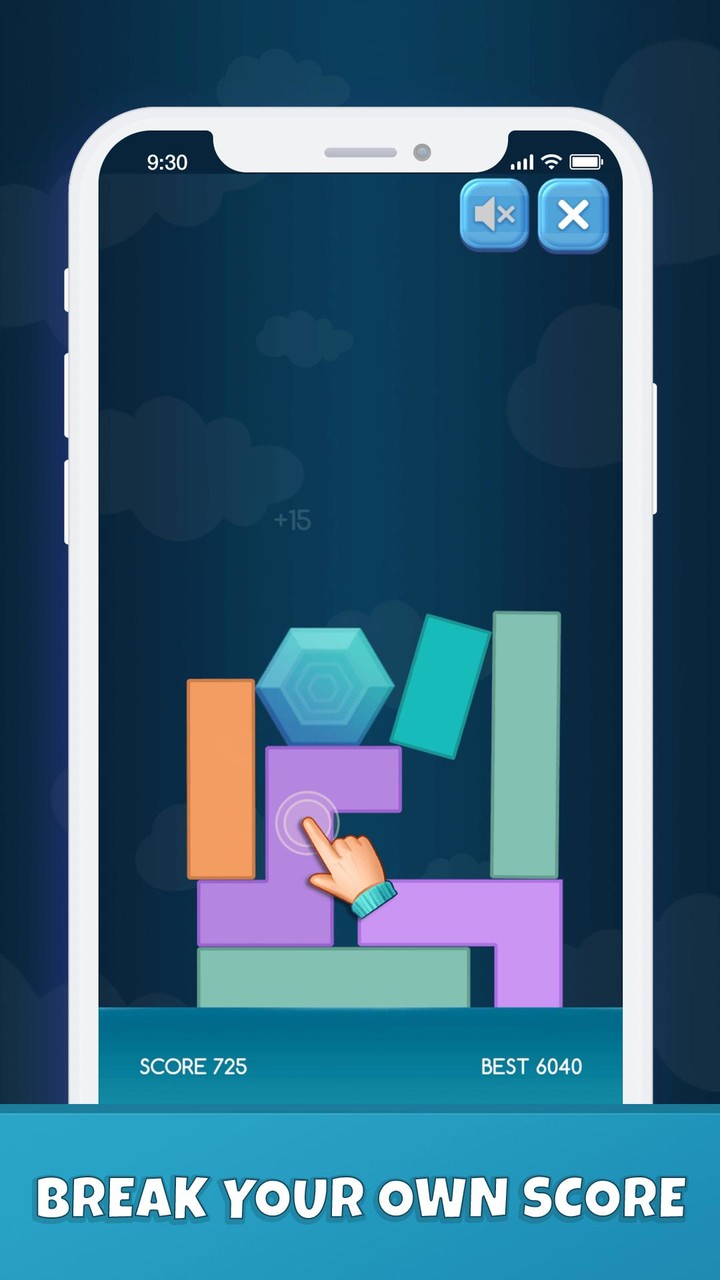 Hexagonal Fall King screenshot image 3_Popularmodapk.com