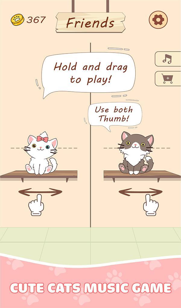 PopCat Duet: Kitty Music Game screenshot image 1_Popularmodapk.com