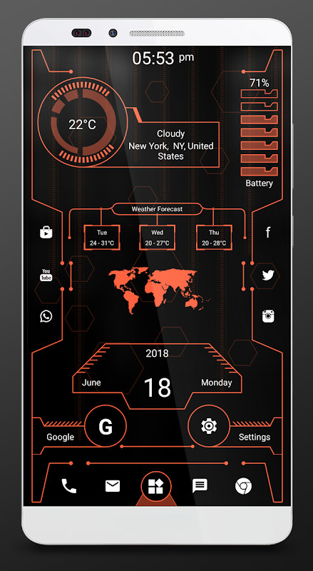 Futuristic Launcher 2, Applock screenshot image 5_Popularmodapk.com