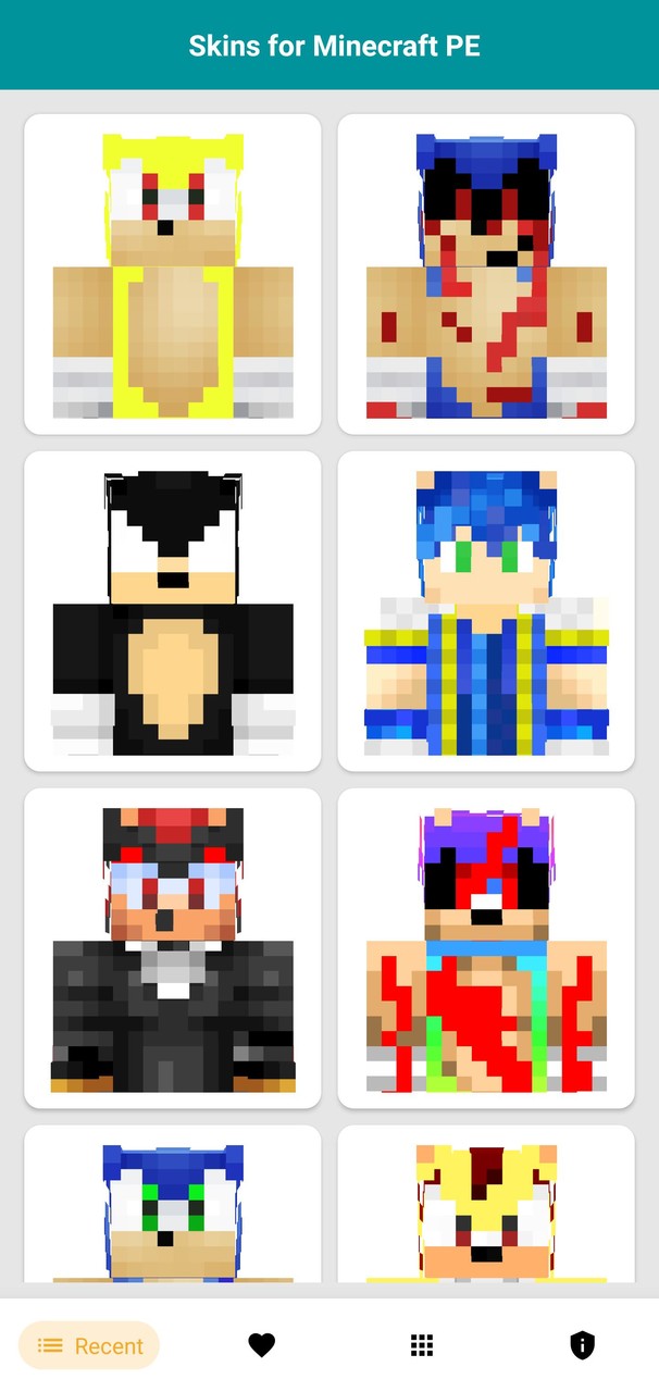 Soni Skins for Minecraft screenshot image 1_Popularmodapk.com