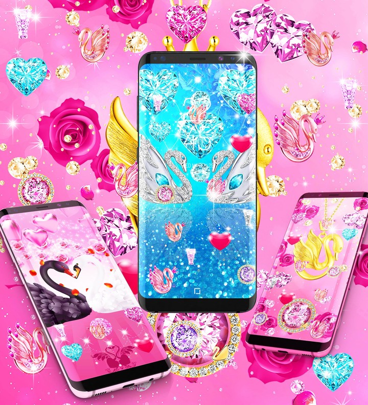 Diamond swan live wallpaper screenshot image 7_Popularmodapk.com
