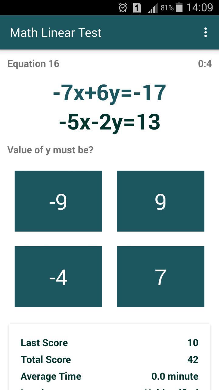 Math Linear Test screenshot image 2_Popularmodapk.com
