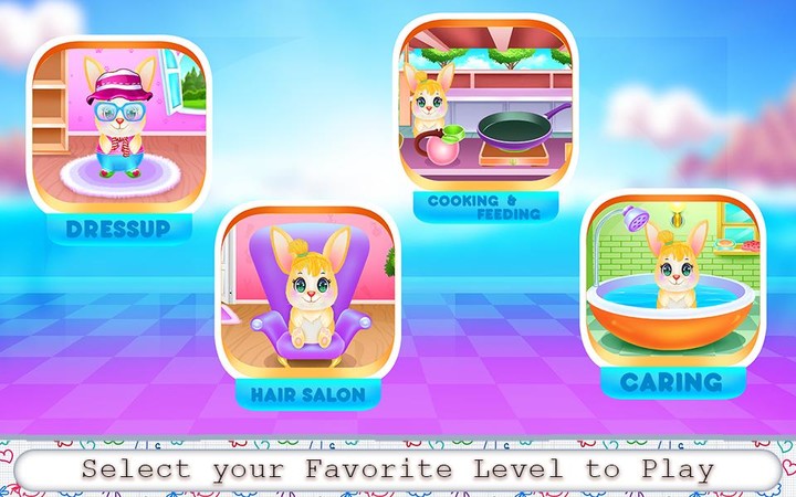 Cute Bunny Caring and Dressup screenshot image 2_Popularmodapk.com