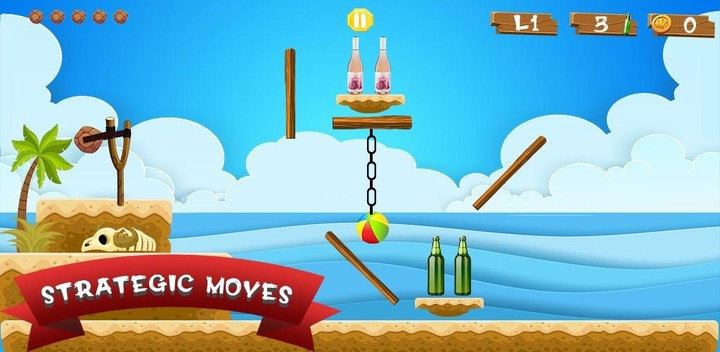 Slingshot Bottle Shooting Game screenshot image 2_Popularmodapk.com