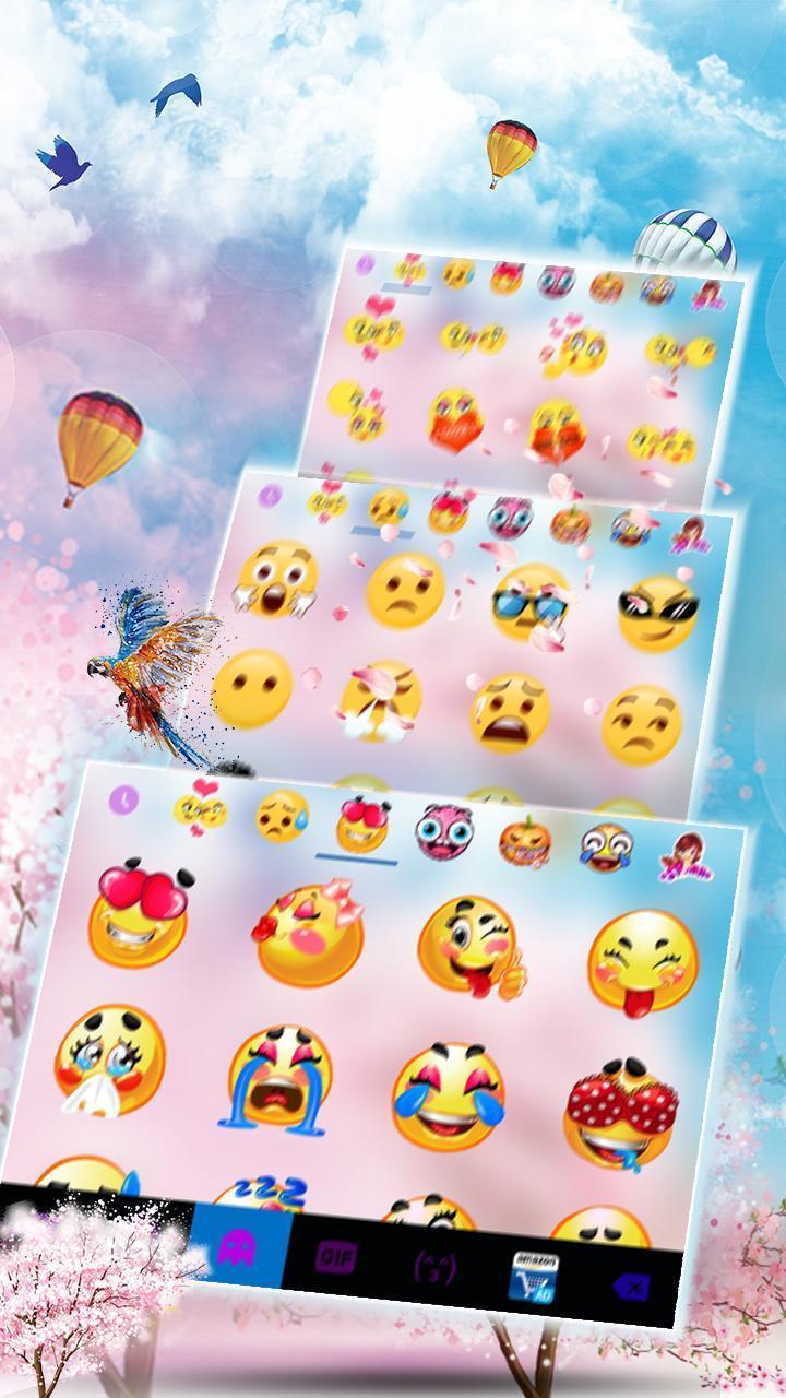 Pink Love Sakura Keyboard Theme screenshot image 3_Popularmodapk.com