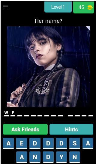 Wednesday Addams Quiz Trivia screenshot image 1_Popularmodapk.com