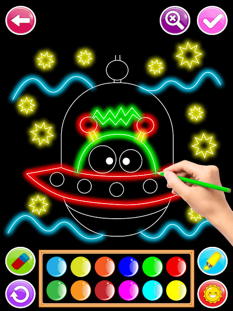 Draw Glow Number - Learn To draw glow Flowers screenshot image 6_Popularmodapk.com