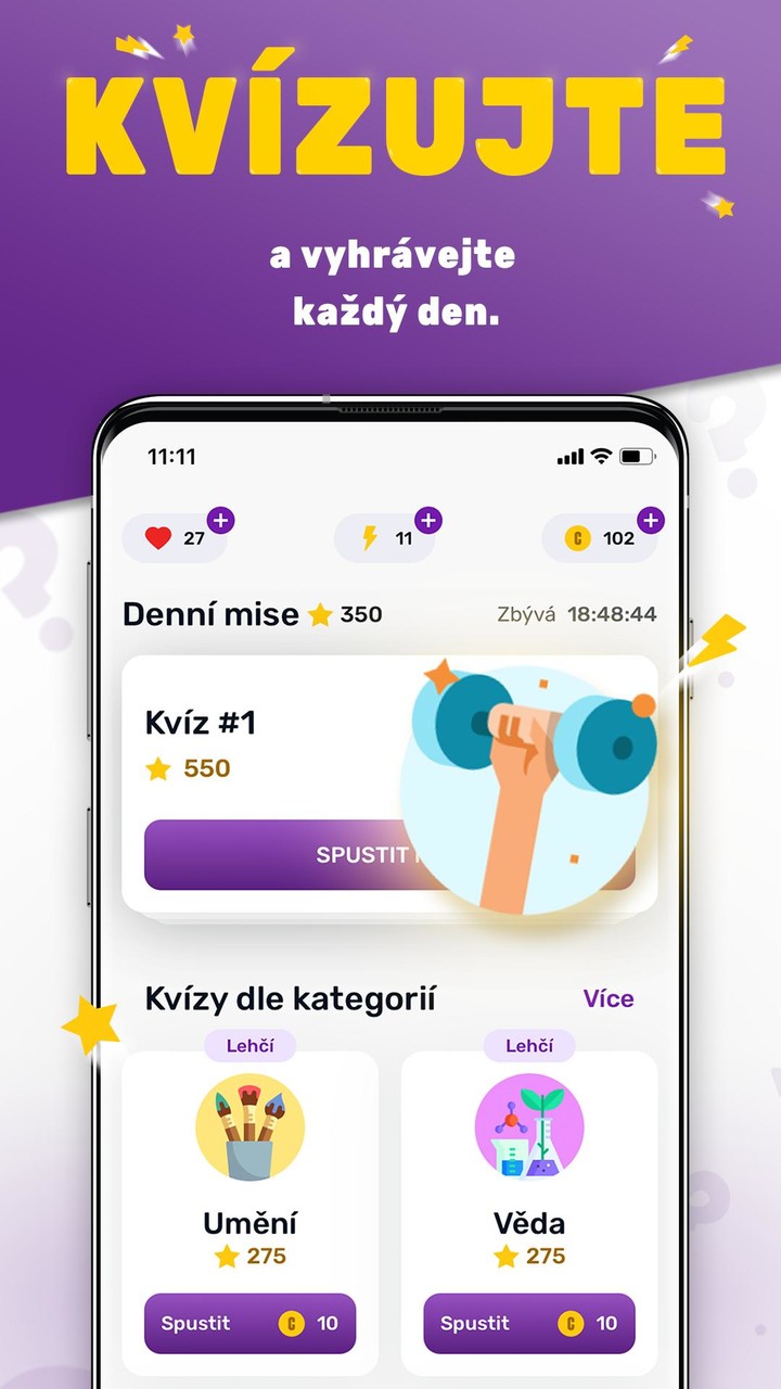 Kvízuj - české znalostní kvízy screenshot image 1_Popularmodapk.com