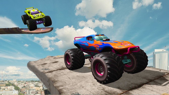Monster Truck Stunt : Car Game screenshot image 1_Popularmodapk.com