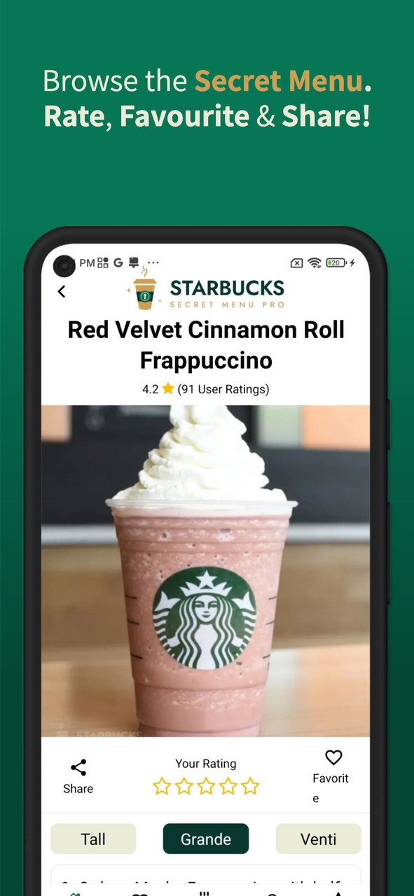 Starbucks Secret Menu: Drinks screenshot image 5_Popularmodapk.com