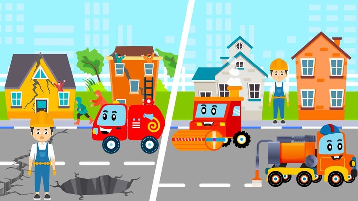 Digger Trucks Kid Construction screenshot image 3_Popularmodapk.com