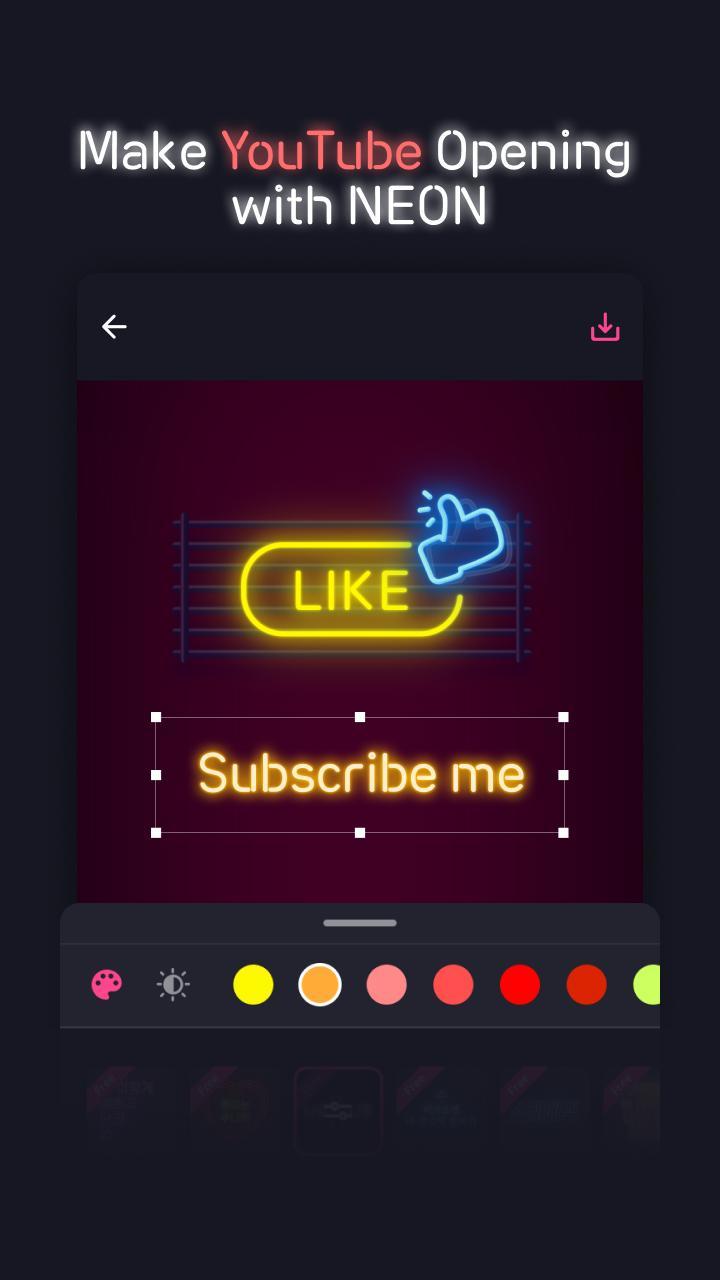 NEON GIF+TEXT Video Effects screenshot image 24_Popularmodapk.com