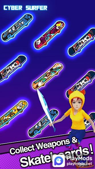 Cyber Surfer: Beat & Skateboard<span>(no ads)</span> screenshot image 5_Popularmodapk.com