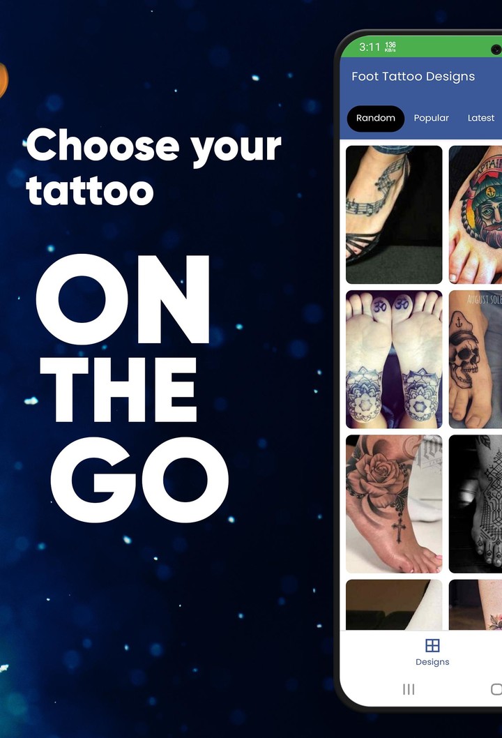 Foot Tattoo Designs 5000+ screenshot image 6_Popularmodapk.com