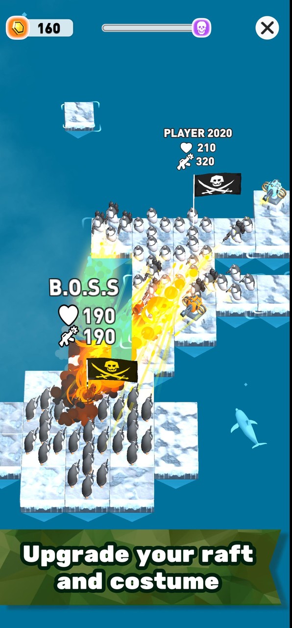 Penguin Island Raft Wars Ocean screenshot image 4_Popularmodapk.com