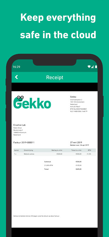 Gekko Cost - Receipt scanner for freelancers screenshot image 3_Popularmodapk.com