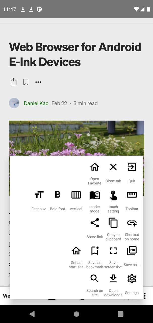 EinkBro - Fast & Light Browser screenshot image 19_Popularmodapk.com