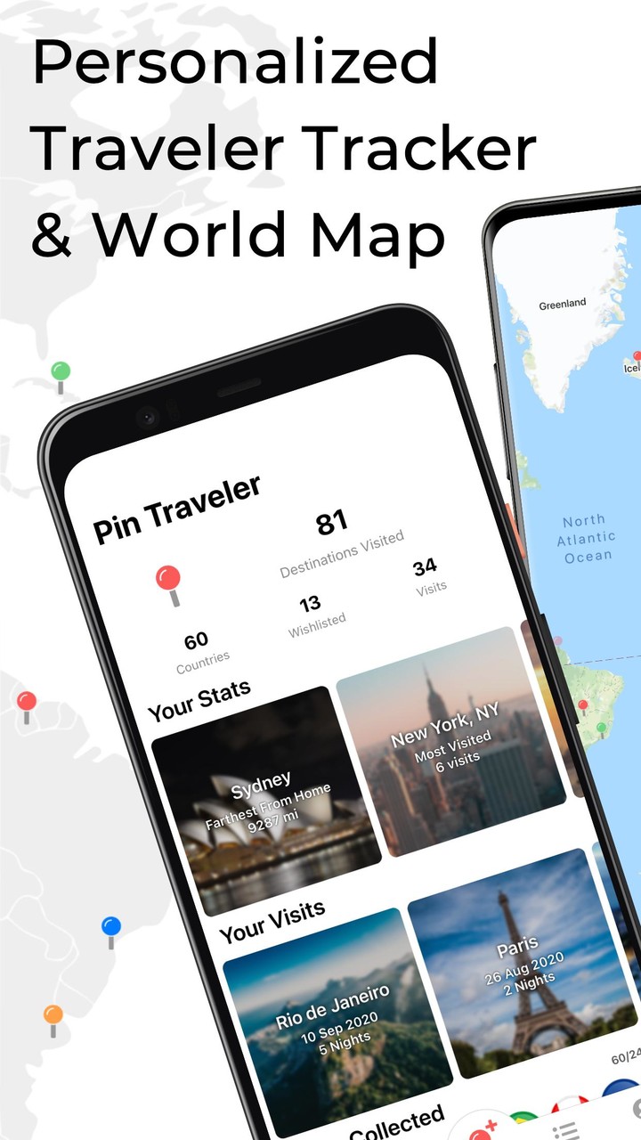 Pin Traveler: Trip Tracker Map screenshot image 1_Popularmodapk.com