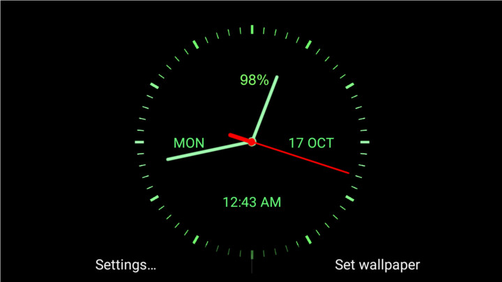 Analog Clock Live Wallpaper screenshot image 5_Popularmodapk.com
