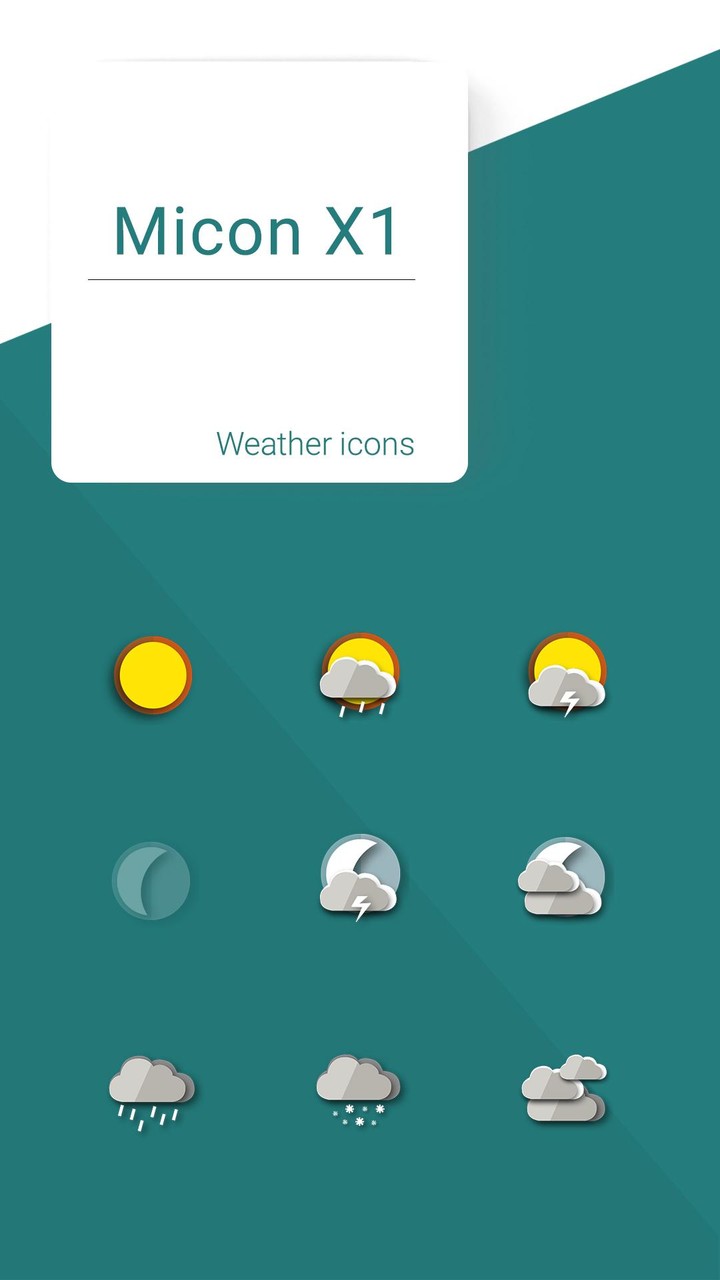 Micon X1 weather icon pack screenshot image 6_Popularmodapk.com
