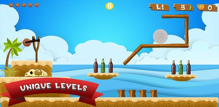 Slingshot Bottle Shooting Game screenshot image 3_Popularmodapk.com
