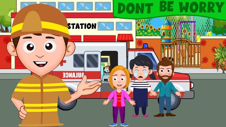 My Family Town Fire Rescue screenshot image 2_Popularmodapk.com