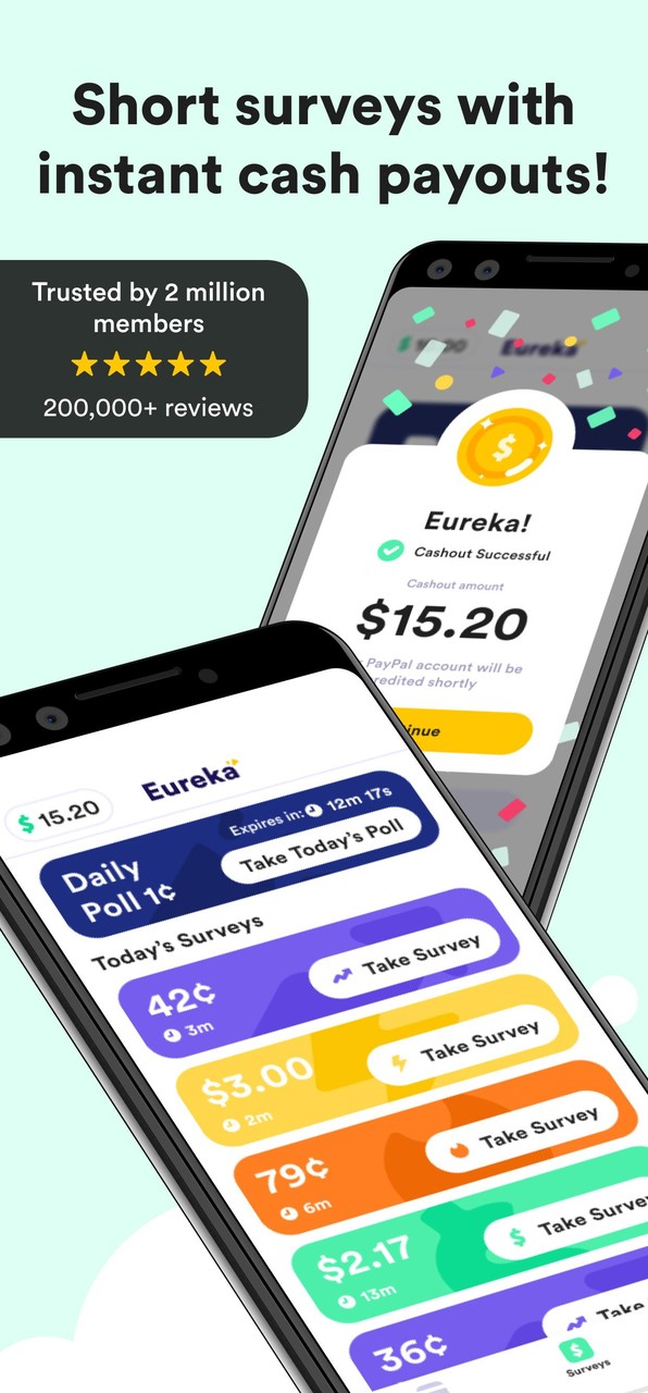 Eureka: Surveys for Money! screenshot image 1_Popularmodapk.com