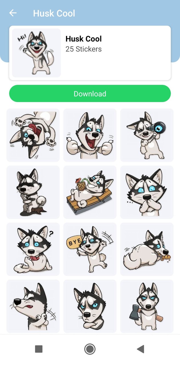 Cute Husky Stickers WAStickers screenshot image 3_Popularmodapk.com