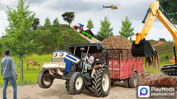 Tractor Trolley Driving Sim 23<span>(unlimited money)</span> screenshot image 1_Popularmodapk.com