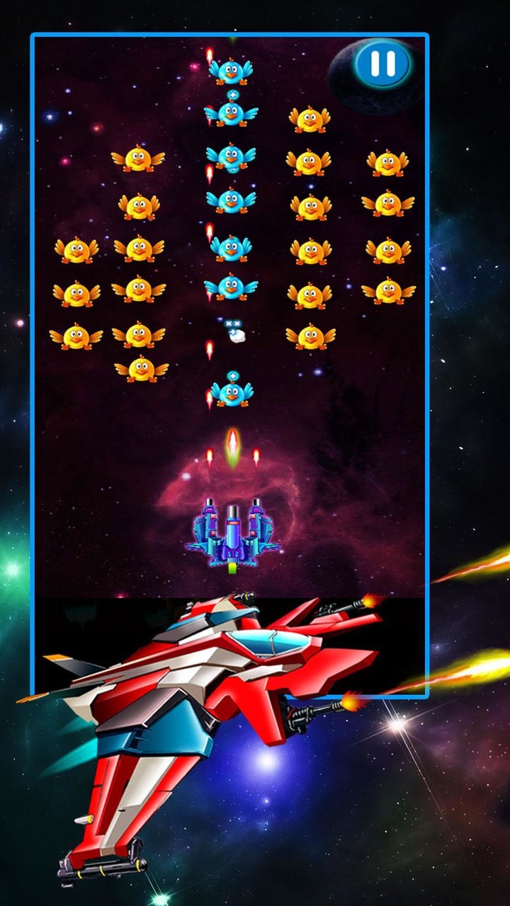 Chicken Shooter: Galaxy Attack screenshot image 3_Popularmodapk.com